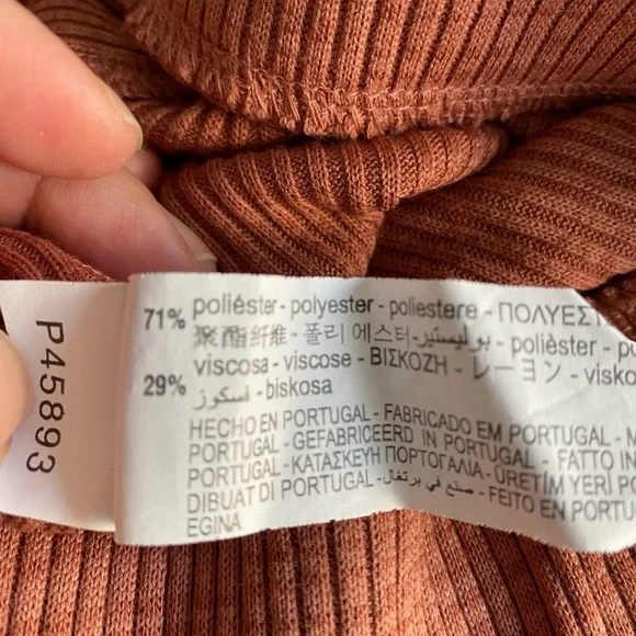 Zara Rust Wide-Leg Pants - Picture 6 of 10